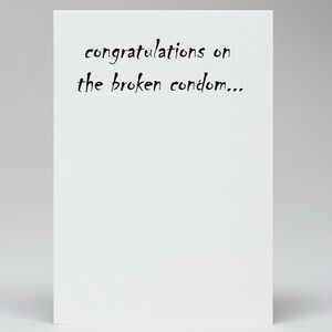 Humorous White Greeting Card For Men